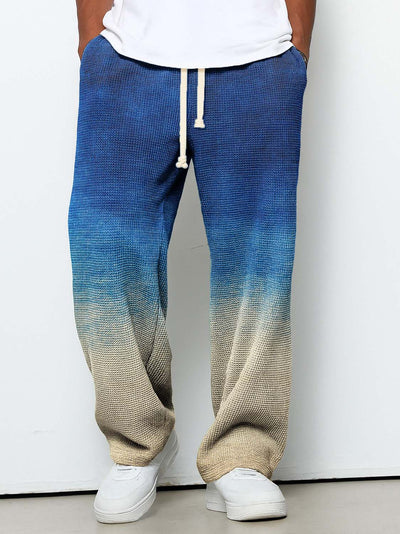 Men's Casual Gradient Print Texture Pants