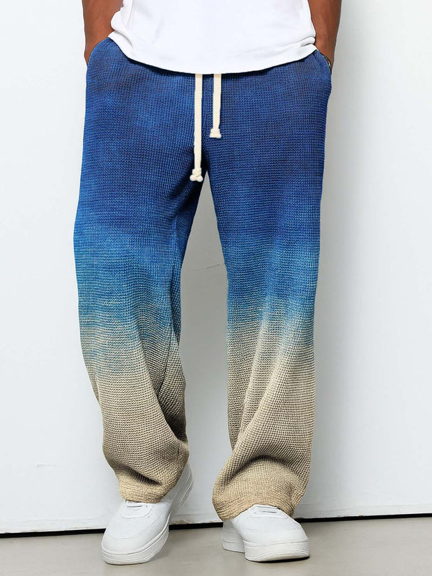 Men's Casual Gradient Print Texture Pants